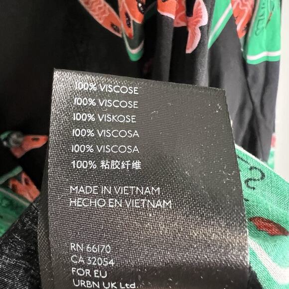 Anthropologie Womens Kendra Dandy Dreamer Button Down Shirt Sz 10 Green Black - Picture 14 of 16